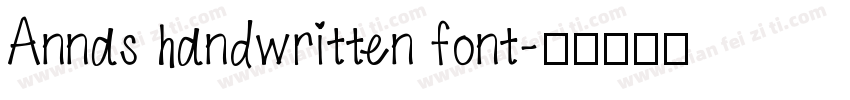 Annas handwritten font字体转换